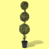 Verde artificiale Bossolo 3 sfere con vaso • 150 cm