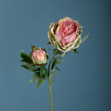 2 Pezzi • Peonia artificiale con 2 fiori • 60 cm