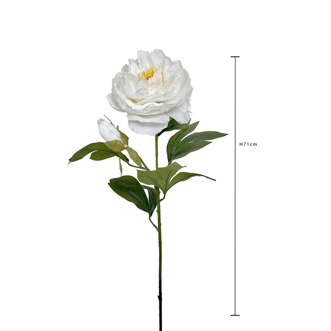 3 Pezzi • Peonia artificiale con 3 fiori • 71 cm