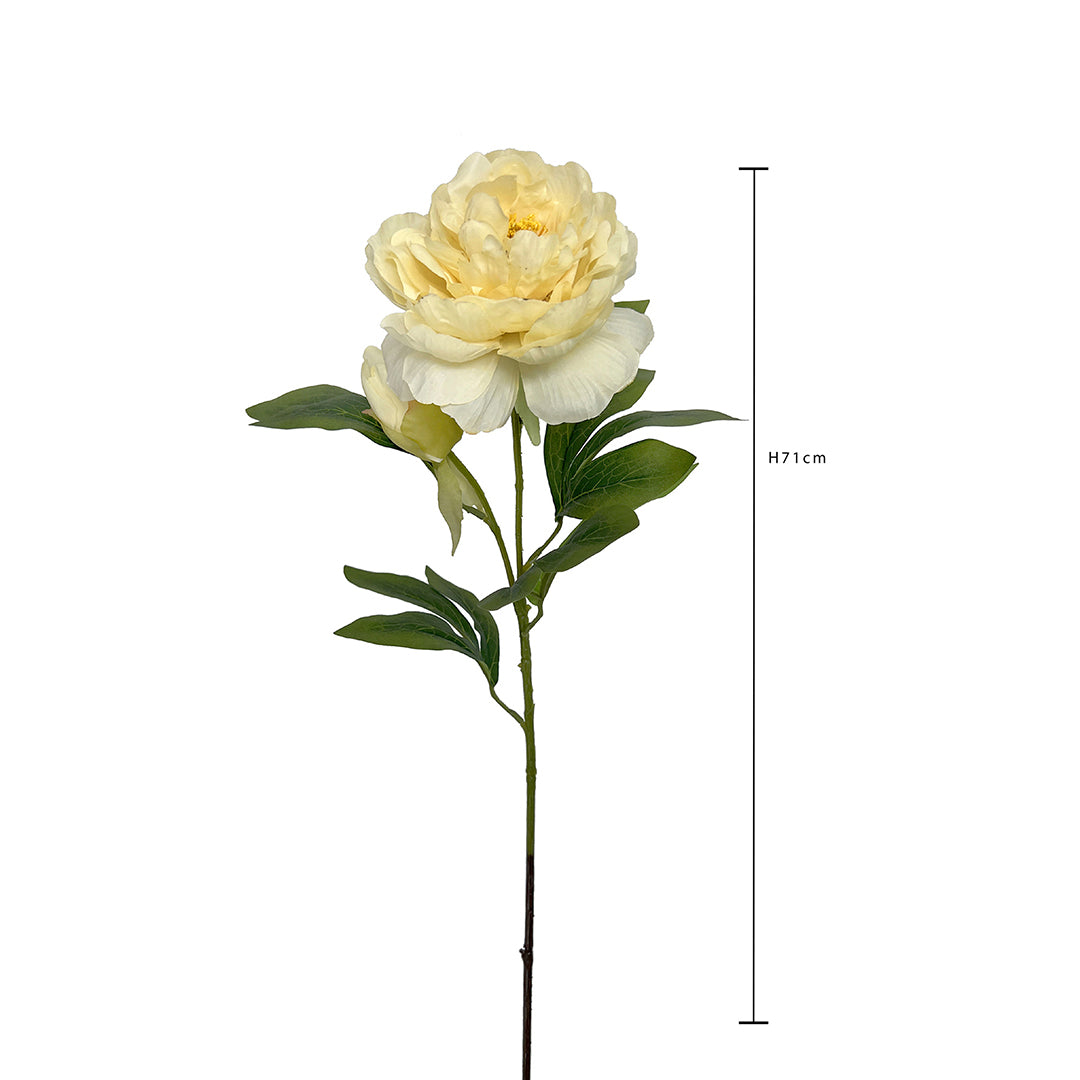 3 Pezzi • Peonia artificiale con 3 fiori • 71 cm