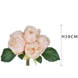 Mazzo Peonie artificiale da 6 fiori • 28 cm