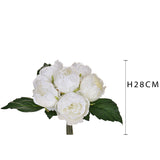 Mazzo Peonie artificiale da 6 fiori • 28 cm