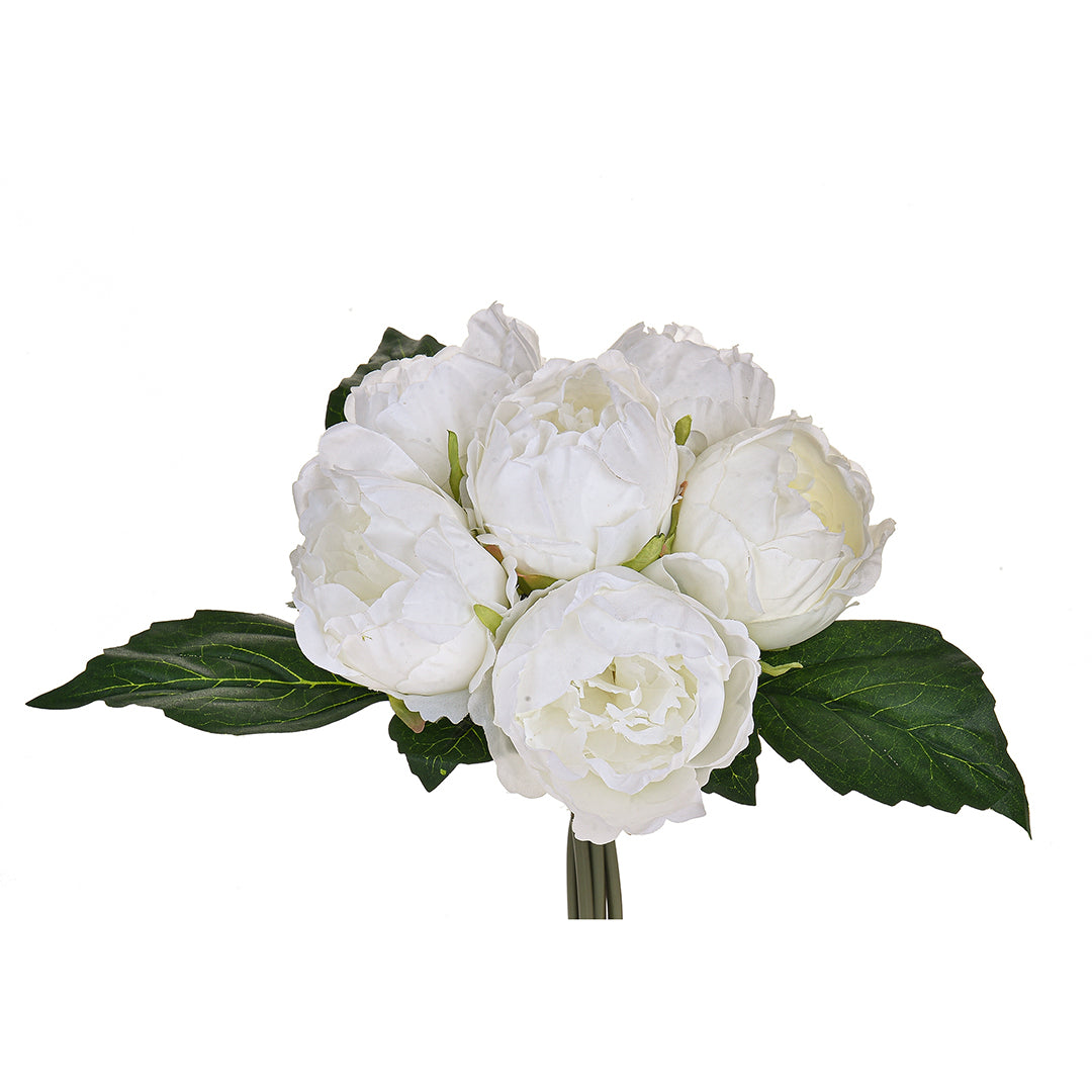 Mazzo Peonie artificiale da 6 fiori • 28 cm