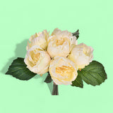 Mazzo Peonie artificiale da 6 fiori • 28 cm