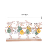 Scritta Pasqua con 4 Conigli • 13 cm