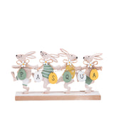 Scritta Pasqua con 4 Conigli • 13 cm