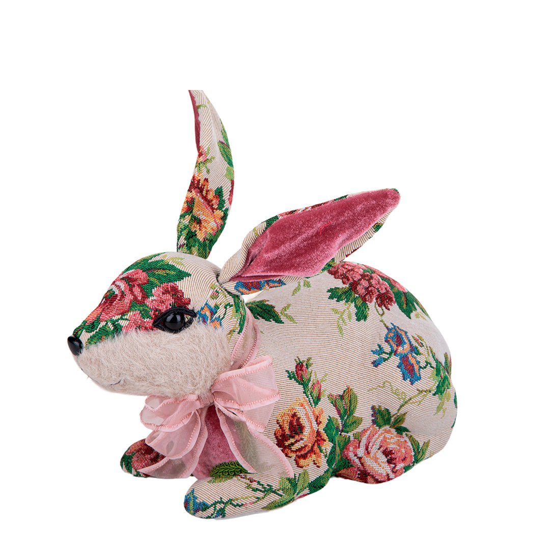 Animale decorativo Coniglio Seduto con Fiocco • 24 cm
