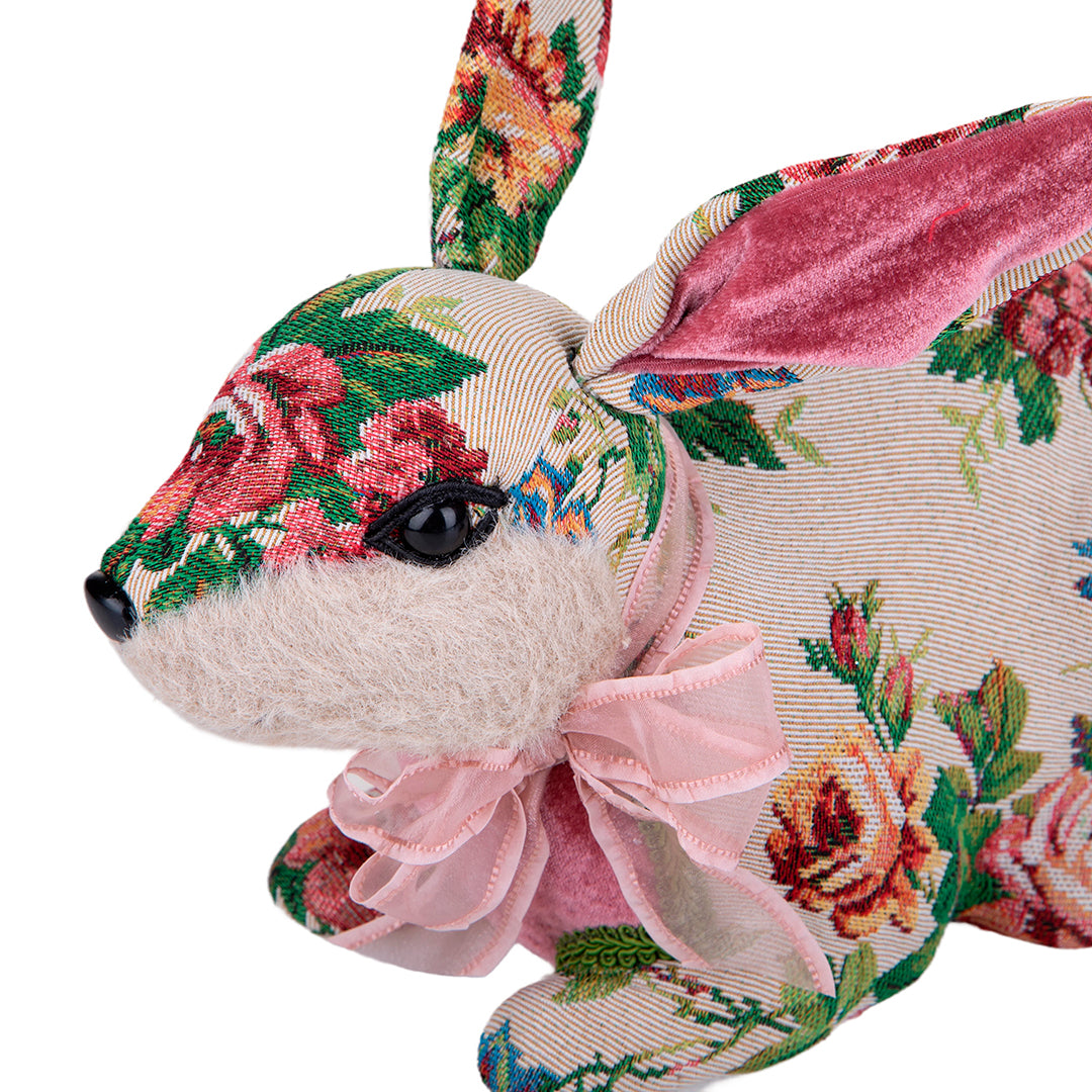 Animale decorativo Coniglio Seduto con Fiocco • 24 cm