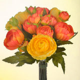 2 Pezzi • Bouquet ranuncoli artificiali con 12 fiori • 25 cm