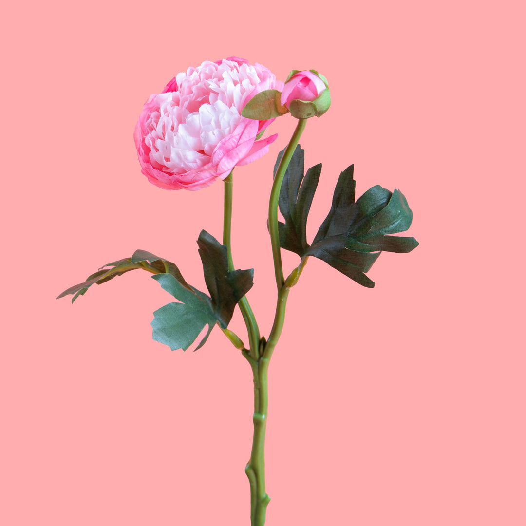 3 Pezzi • Ranuncolo per 2 fiori artificiale • 33 cm