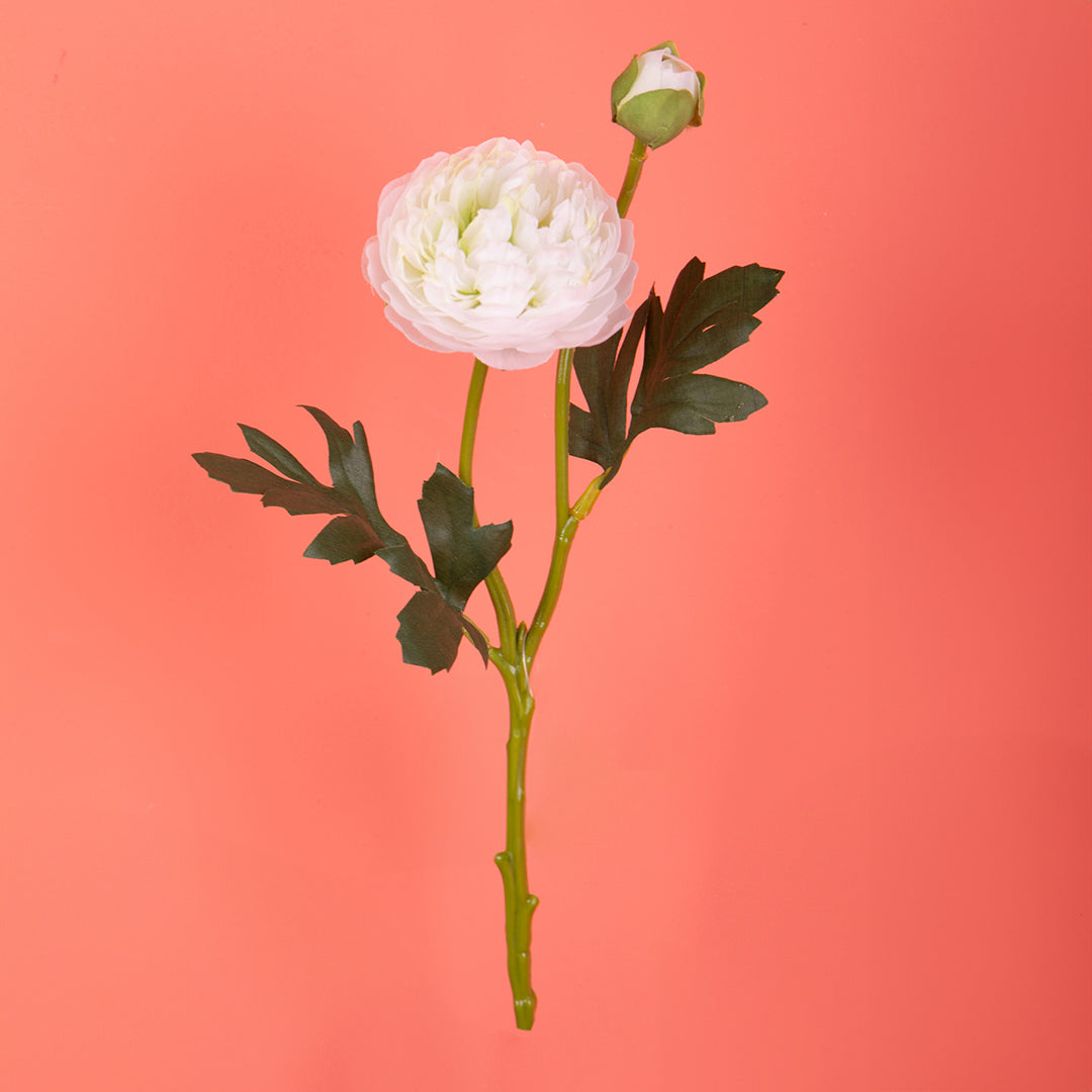12 Pezzi • Ranuncolo per 2 fiori artificiale • 33 cm