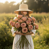 Rosa per 5 fiori Dry Look • 65 cm