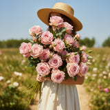 Rosa per 5 fiori Dry Look • 65 cm