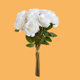 Mazzo rose artificiali per 9 fiori • 40 cm