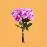 Mazzo rose artificiali per 9 fiori • 40 cm