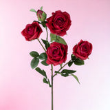 2 Pezzi • Rose artificiali per 5 fiori • 88 cm