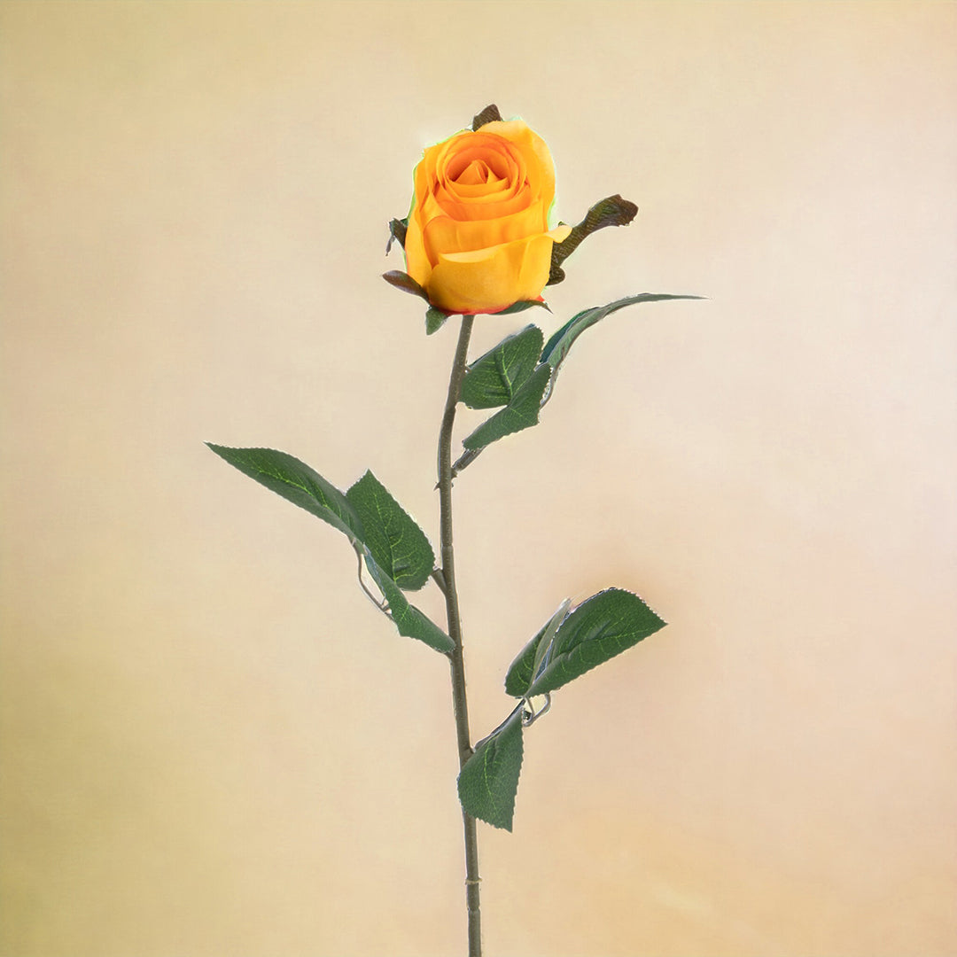 4 Pezzi • Rosa in boccio artificiale • 67 cm