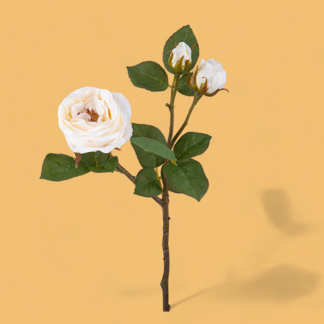 3 Pezzi • Rose artificiali romantic con 3 fiori • 48 cm