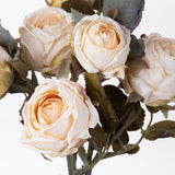 3 Pezzi • Mazzo rose aperte artificiale • 34 cm