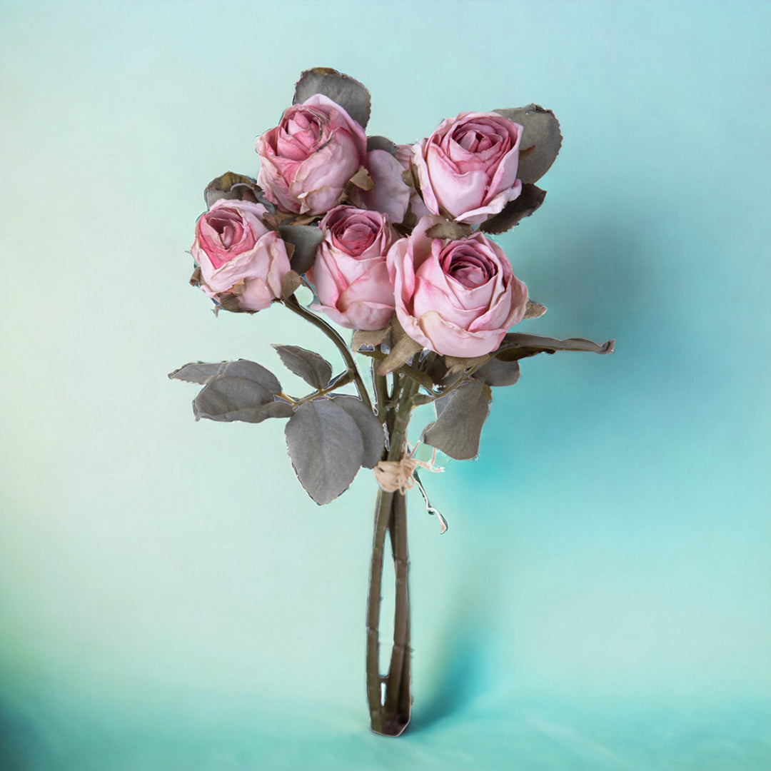 3 Pezzi • Mazzo rose aperte artificiale • 34 cm