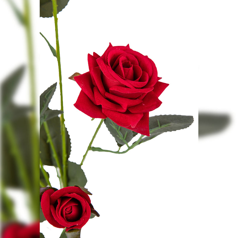 6 Pezzi • Rose artificiali tamango a 4 dirmazioni • 67 cm