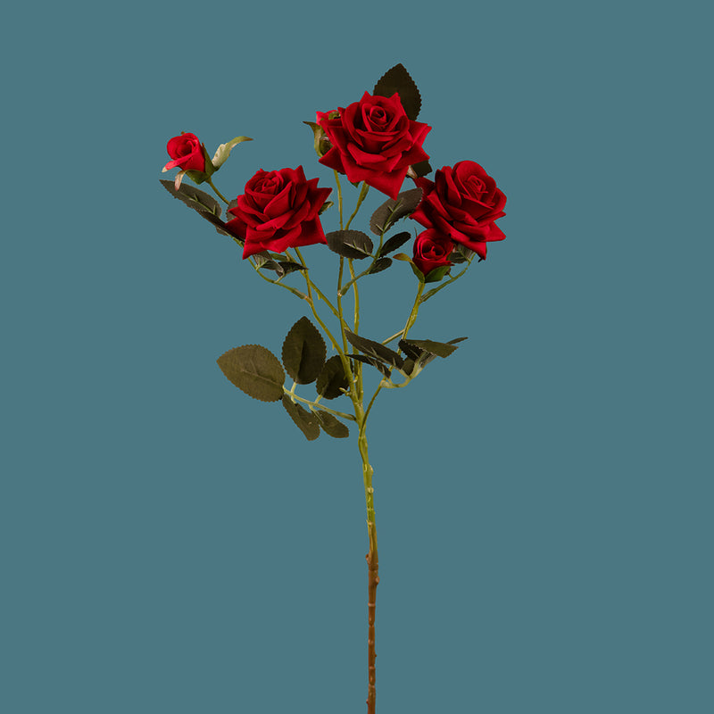 6 Pezzi • Rose artificiali tamango a 4 dirmazioni • 67 cm