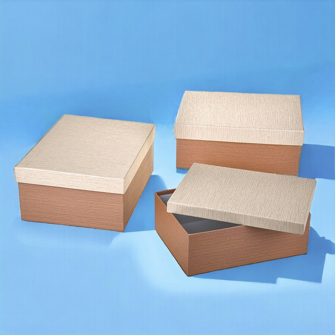 Set 3 scatole rettangolare • 18 cm