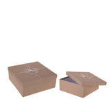 Set di 2 Scatole -Quad. Fiocco • 12 cm