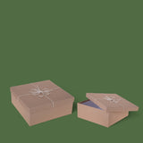 scatole 0x1-8x1 quad. fiocco • H 12 cm