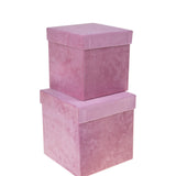 Set di 2 Scatole Quadrate Velluto  • 23,5 cm