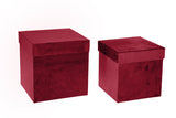 scatole - quadrate velluto • H 17 cm