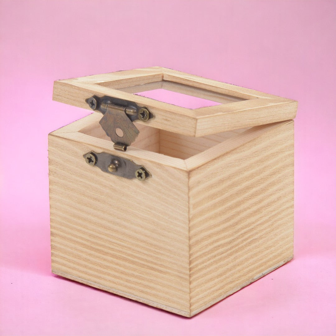 10 Pezzi • Scatola cubo in legno • 59,5 cm