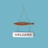 Pesce da appendere "welcome" • 30 cm