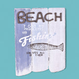 Quadro legno beach • 58 cm