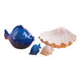 Decorazione marina Set di 2 Pesce Sale e Pepe • 7,5 cm
