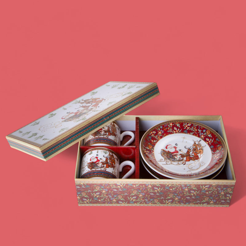 Set di 2 tazze/Piatti con B.Natale per uso interno  • 6,2 cm