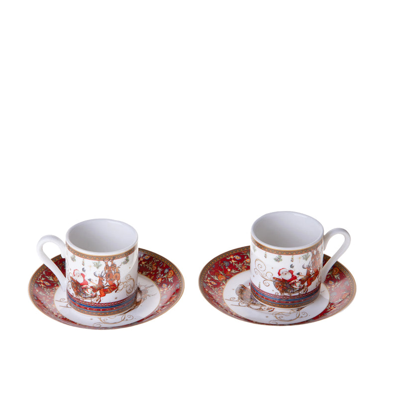 Set di 2 tazze/Piatti con B.Natale per uso interno  • 6,2 cm