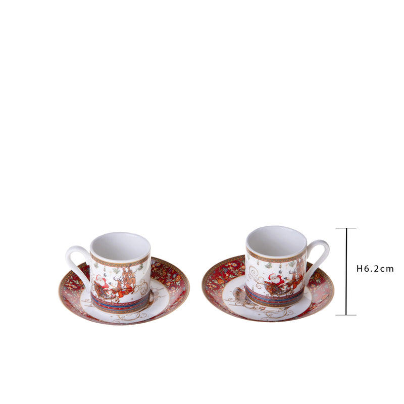 Set di 2 tazze/Piatti con B.Natale per uso interno  • 6,2 cm