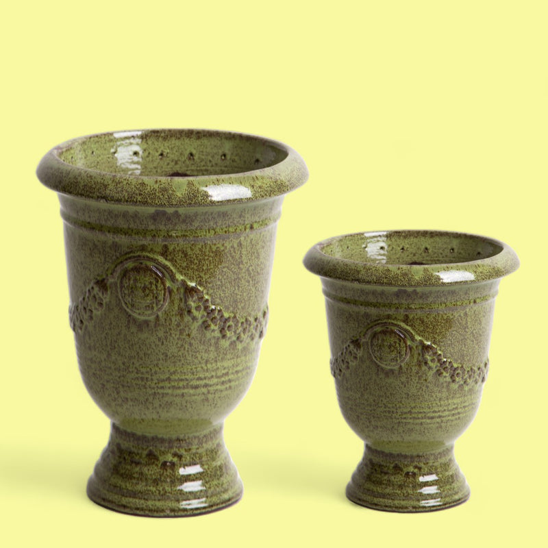 Set 2 vaso andalusia ceramica verde • 58 cm