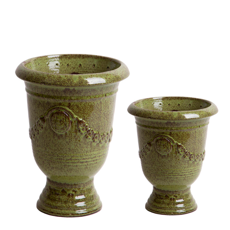 Set 2 vaso andalusia ceramica verde • 58 cm