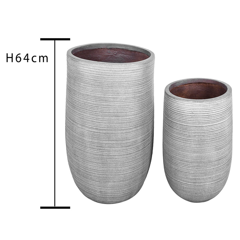 Set 2 vaso stripe misure • 64 cm