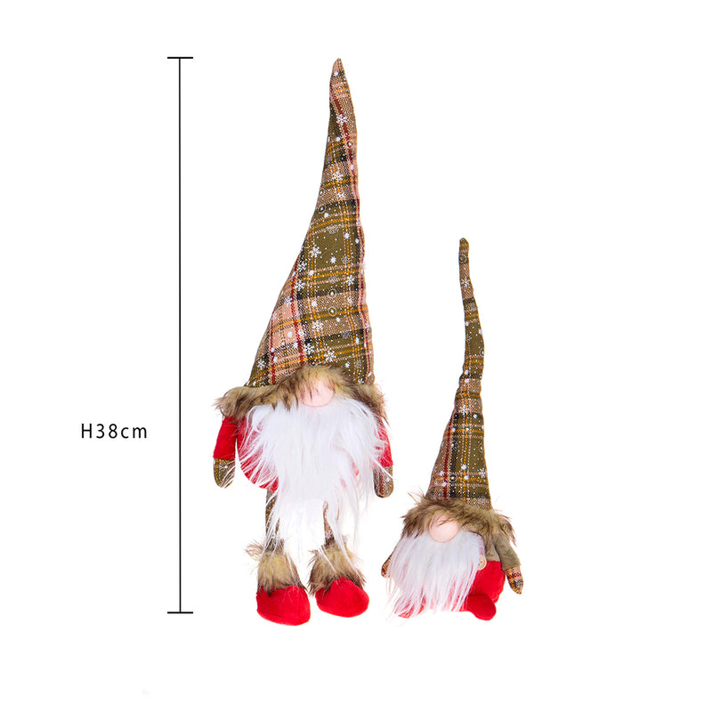 Set di due elfi in tessuto • 38 cm