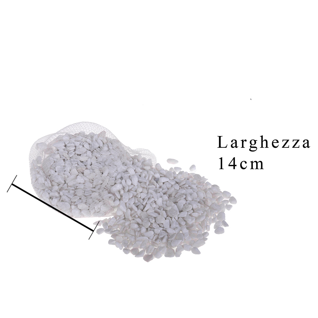 12 Pezzi • Sassolini bianchi 1 kg • 8 cm