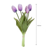 4 Pezzi • Tulipano per 5 fiori • 39 cm