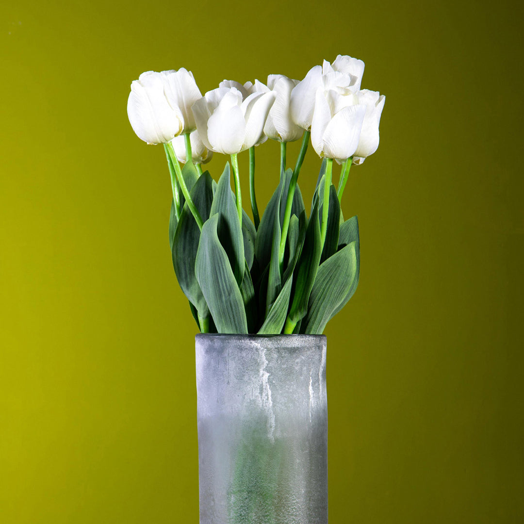 3 Pezzi • Tulipano con foglie artificiale • 67 cm