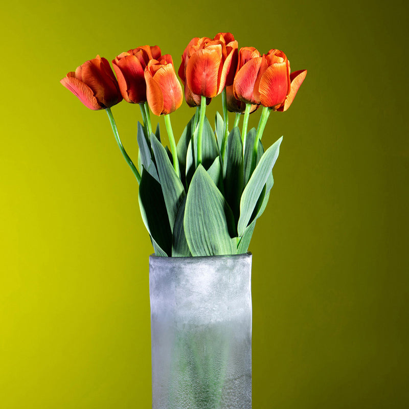 3 Pezzi • Tulipano con foglie artificiale • 67 cm