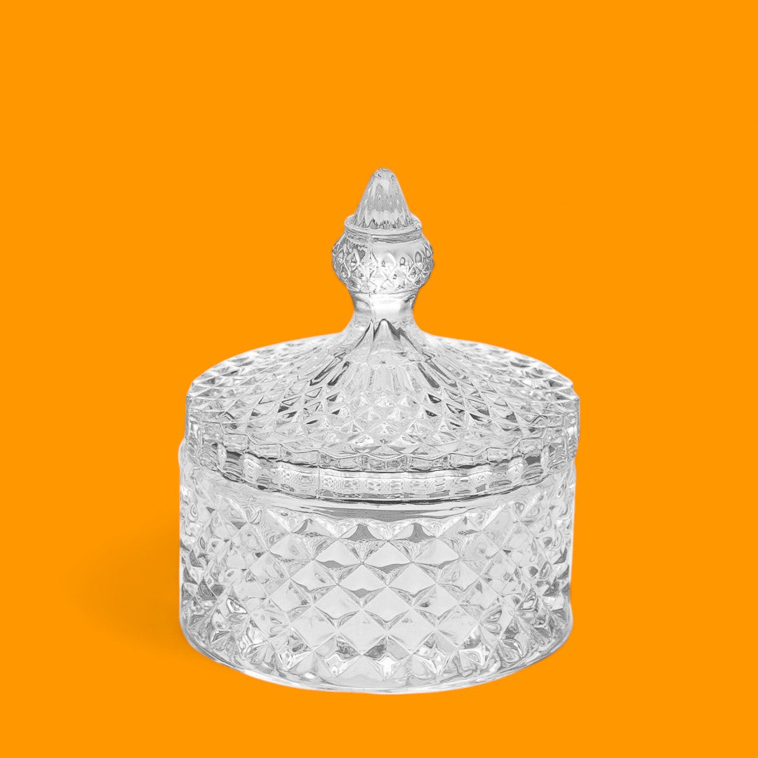 2 Pezzi • Barattolo con coperchio decorativo • 12,5 cm