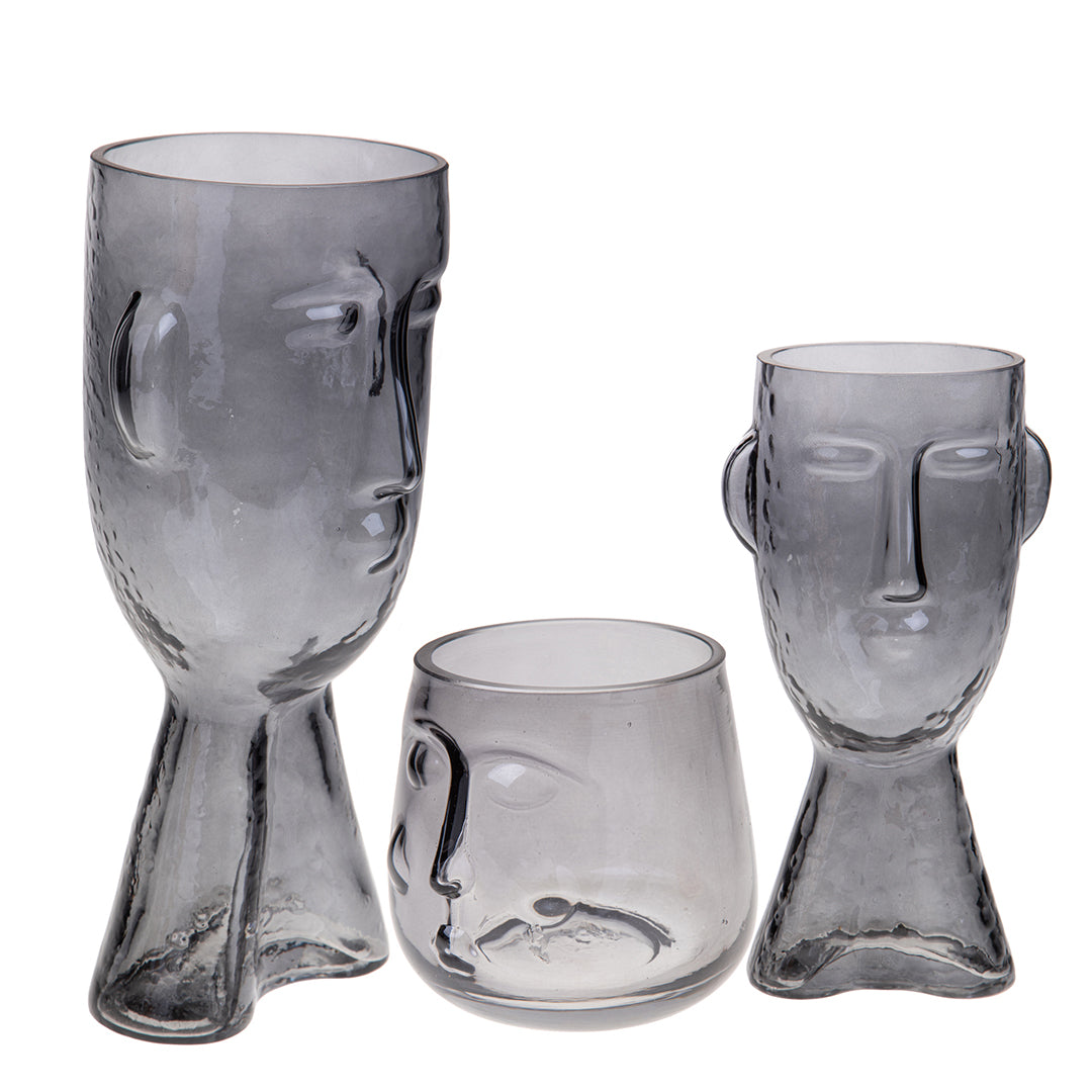 2 Pezzi • Vaso testa • 12,5 cm