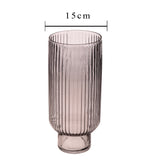 Vaso rigato con base • 35 cm