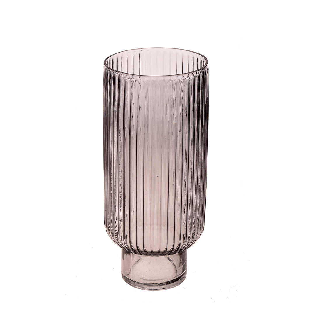 Vaso rigato con base • 35 cm